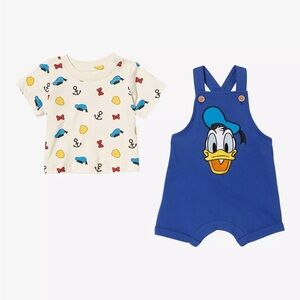 Disney Donald Duck Infant 6M Overall Set BoxLunch Exclusive Discontinued!